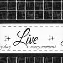 3 of 3:Live, Love, Laugh Window Curtain Tier Pair and Valance Set - 58x24 - Charcoal 
