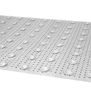 3 of 4:Home Basics Alfombrilla de baño de plástico con parte frontal en forma de U y parte trasera de ventosa, color blanco 