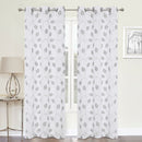 5 of 5:Florence Vine Leaves Sheer Embroidered Grommet Window Panel, 54x84 Inches 