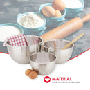 3 of 3:Home Basics 3 Piece Stainless Steel Nesting Mixing Bowls 