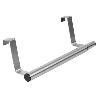 2 of 6:Home Basics Over the Cabinet Door Quick Install Hanging Modern Expandable Steel Towel Storage Rack, Chrome 