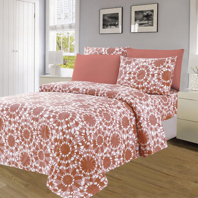 2 of 4:Premium Bright 4 & 6 Piece Wrinkle-Free Sheet Set, Starburst 