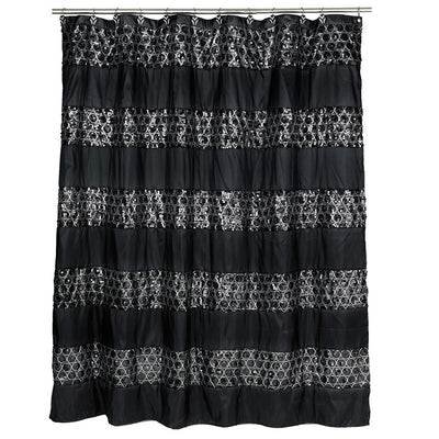 4 of 10:Sinatra Complete Bath Ensemble Decor Set, negro, todo se vende por separado 