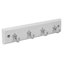 1 of 4:Home Basics 4 Hook Wall Mounted Key Holder Rack, White 