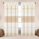 6 of 6:Kaylani Macramé Embroidered Window Curtain Panel with Valance, 55x84 Inches 