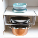 4 of 6:Home Basics Cesta grande de acero con revestimiento de vinilo para debajo del estante, color plateado 