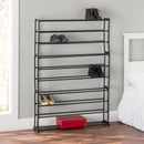 4 of 4:Home Basics Easy Assemble Space Saving 50 Pair Shoe Tower Multi-Purpose Storage Rack,  Black 