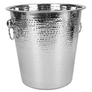 3 of 4:Home Basics Hammered Ice Bucket, Silver, 4.3 Liter 