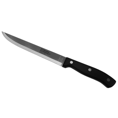 3 of 4:Home Basics 8 Stainless Steel Carving Knife with Contoured Bakelite Handle, Black 
