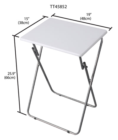 2 of 2:Home Basics Multi-Purpose Foldable Table, White 