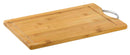 1 of 2:Planche à découper en bambou Home Basics 10 x 15 avec rainure pour jus et poignée en acier inoxydable 