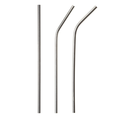 2 of 4:Gforce Eco-Friendly Reusable Stainless Steel 14 Pack Straw Set, Including 2 Cleaning Brushes 