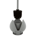 2 of 3:Brosse de toilette tulipe à prise ferme Bath Bliss, grise 