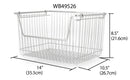 3 of 3:Home Basics Large Powder Coated Steel Wire Storage Basket, Grey 