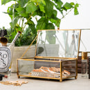 3 of 3:Home Details Vintage Mirrored Bottom Large Keepsake Box in Gold 