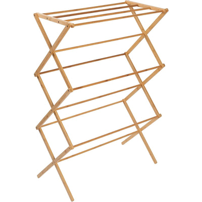 1 of 5:Étendoir à linge pliable en bambou Honey-Can-Do, 76 x 38 x 109 cm 