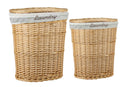 1 of 3:Home Basics 2 Piece Wicker Hamper with Removeable Liner, Natural 