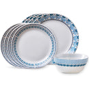 1 of 4:Corelle Everyday Expressions 12 Piece Dinnerware Set, Service for 4, Azure Medallion 