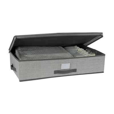 2 of 4:Coffre de rangement sous le lit Simplify en gris chiné 