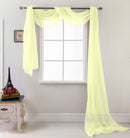 11 of 18:Celine Elegant Sheer Voile Window Scarf, 55x216 Inches 