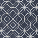 11 of 13:Capri 3-Piece Zara Trellis Design Rug Set, White-Blue, 5x7 Feet 