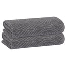 20 of 24:PREMIUS 2 Pack Leaf 100% Cotton Yarn Dyed Hand Towel, 16x28 Inches 