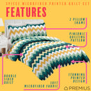 2 of 10:PREMIUS Montego 3 Piece Microfiber Wrinkle-Free Quilt Set, Green-Yellow 