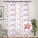 3 of 5:Ensemble de 2 panneaux de fenêtre transparents à œillets brodés floraux Lorette, 38 x 95 pouces chacun 