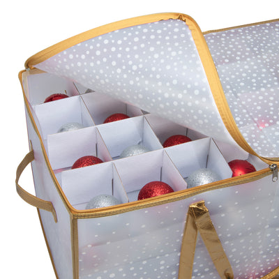 3 of 4:Simplify 128 Count Ornament Storage Organizer in Gold 