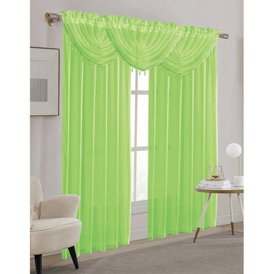 27 of 37:Sheila Sheer Rod Pocket Window Valance and Panel Treatments, All Sold Separately 