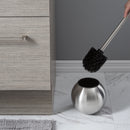 3 of 4:Bath Bliss Globe Design Toilet Brush and Holder in Stainless Steel 