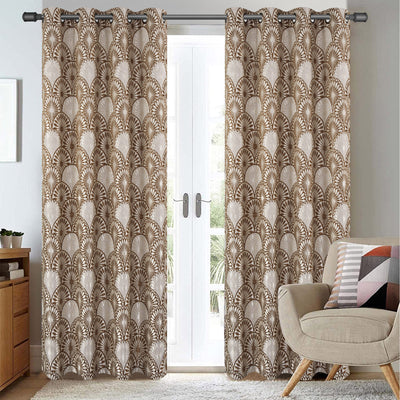 5 of 6:Jewel Rising Sun Jacquard Grommet Window Panel, 54x84 Inches 