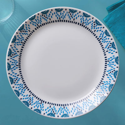 2 of 4:Corelle Everyday Expressions 12 Piece Dinnerware Set, Service for 4, Azure Medallion 
