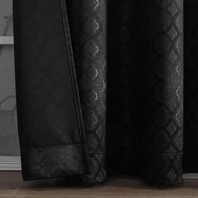 18 of 18:Tobias Damask Metallic Grommet Blackout Window Panel, 52x84 Inches 