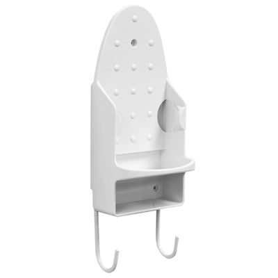 1 of 4:Home Basics Wall Mount Ironing Board with Built-In Accessory Hooks, White 