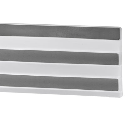 2 of 4:Organizador de estantes de plástico de 3 niveles Home Basics 