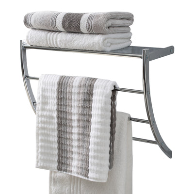 4 of 4:Étagère murale de salle de bain et porte-serviettes Neu Home 