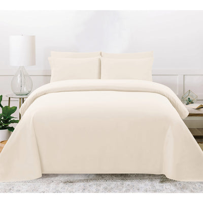 10 of 20:PREMIUS 4-6 Piece Solid Microfiber Wrinkle-Free Sheet Set 
