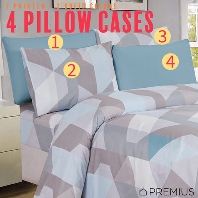 7 of 12:PREMIUS Premium Geoseph 4 & 6 Piece Microfiber Printed Wrinkle-Free Sheet Set 