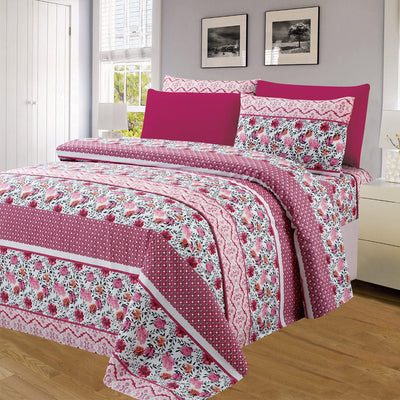 3 of 4:PREMIUS Camilla Wrinkle-Free Microfiber Sheet Set, Fuchsia 