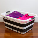 5 of 5:Home Basics Collapsible Laundry Basket, Grey 