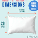 5 of 18:PREMIUS 2-Pack Bed Pillow Protector Encasement Cover with Zipper, White 