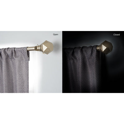 18 of 18:Innovative Decorative Room Darkening Wrap Around Curtain Rod and Finial, Bailey 