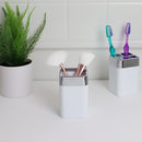 4 of 4:Conceptos básicos del hogar Skylar 10 oz. Vaso de plástico ABS, blanco 