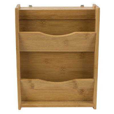3 of 6:Home Basics Bamboo Letter Rack with Key Box, Natural 
