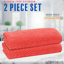 24 of 32:Serviette de bain PREMIUS en fil de coton teint à chevrons, lot de 2, 27 x 54 pouces 