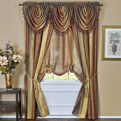 27 of 29:Ombre Crushed Satin Rod Pocket Window Panel and Valance Treatments, All Sold Separately 