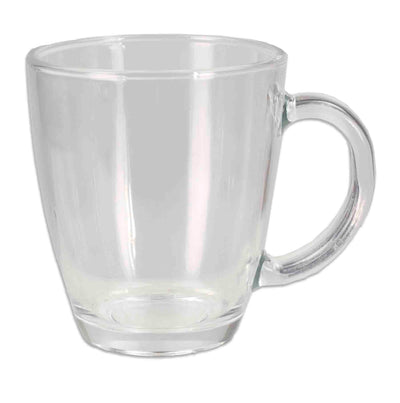 1 of 3:Home Basics Tapered Glass Mug with Thick Handle, Clear 