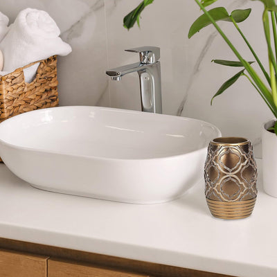 15 of 38:Ensemble de décoration de salle de bain complet avec barre de douche populaire, doré, vendu séparément 