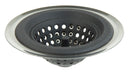 1 of 3:Home Basics Colador de fregadero de silicona con borde de acero inoxidable, plateado 